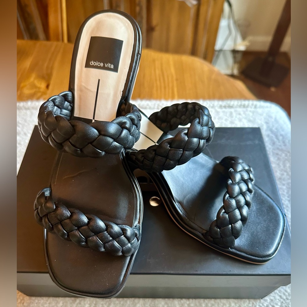 DOLCE VITA Ronin Heeled, Slip-on Sandal,
Black, Size 8M